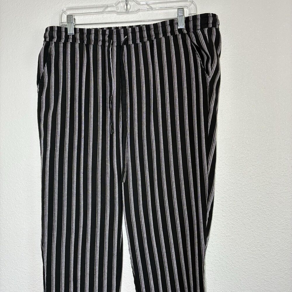KUT From The Kloth cotton Pull On jogers M Black Stripe Ankle Elastic Waist - Picture 2 of 14